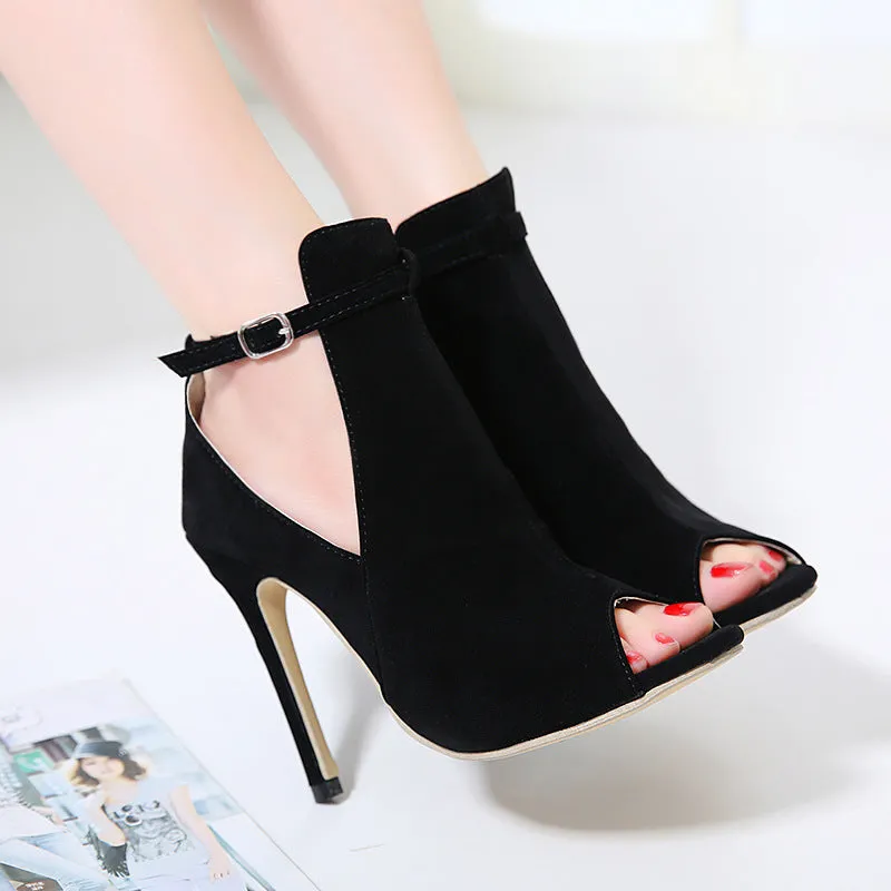 Extra High Heel Fish Mouth Sandals