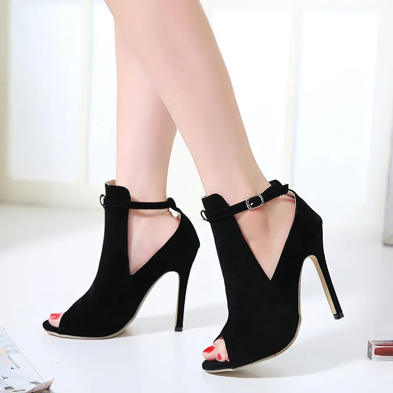 Extra High Heel Fish Mouth Sandals