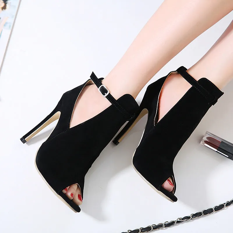 Extra High Heel Fish Mouth Sandals