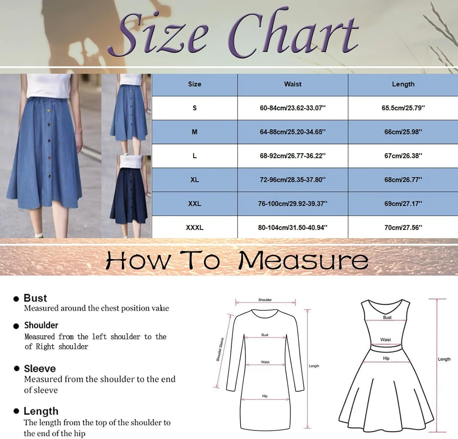 Flowy Skirt Women Women's Plus Size Denim Skirt Casual High Waisted A Line Midi with Elastic Waist for School
