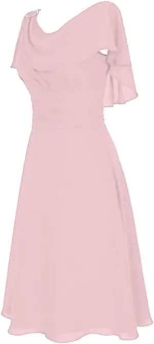 Formal Dresses for Women Gowns Evening Party Cocktail Dress Elegant V Neck Ruched A-Line Swing Wedding Guest Dress