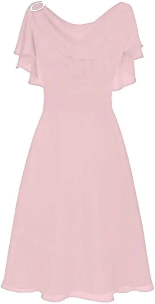 Formal Dresses for Women Gowns Evening Party Cocktail Dress Elegant V Neck Ruched A-Line Swing Wedding Guest Dress