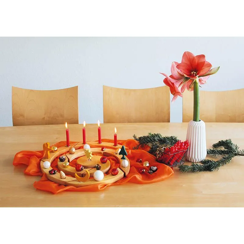Grimm's wooden birthday and advent spiral - natural