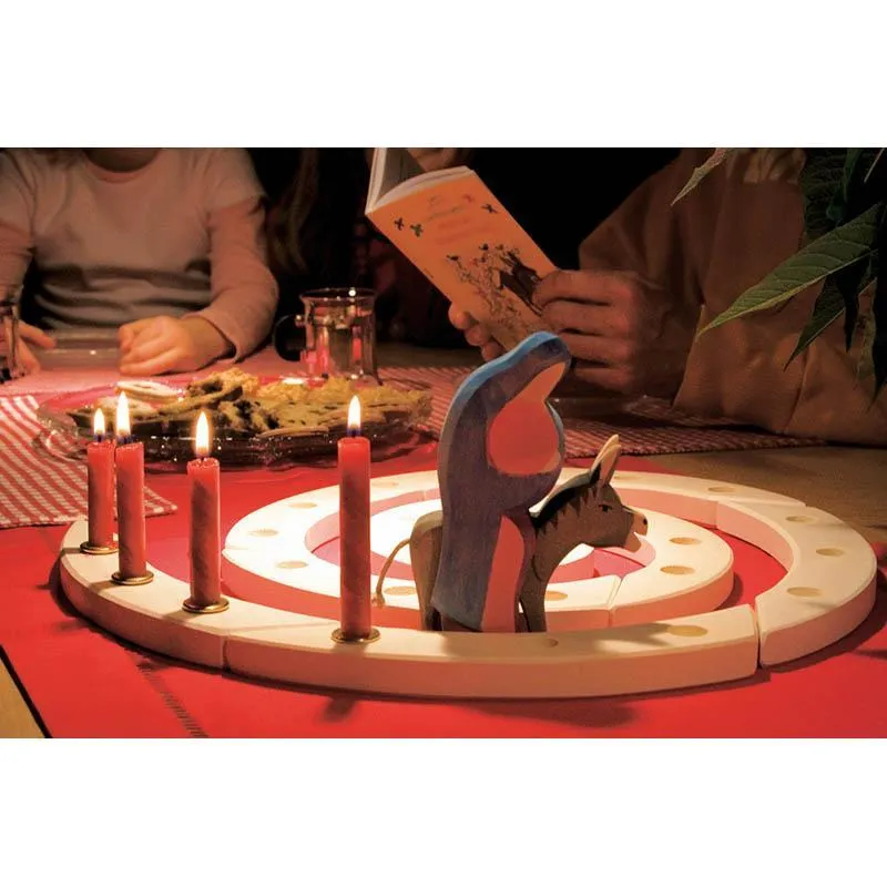Grimm's wooden birthday and advent spiral - natural
