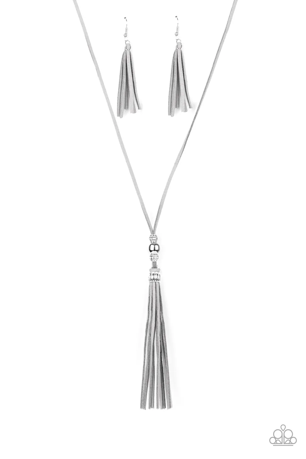 Hold My Tassel - Silver - Paparazzi Accessories