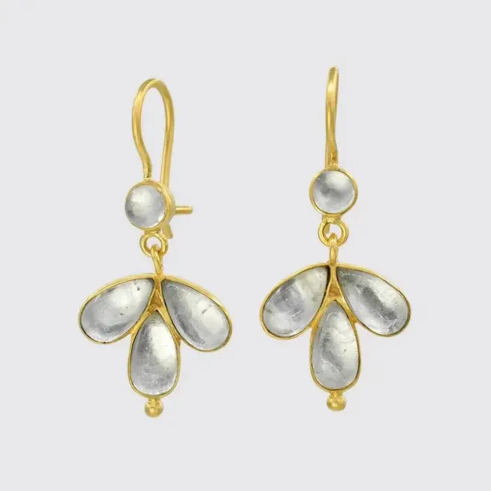 Jane Diaz | Foil Backed Cabochon Drop Earrings