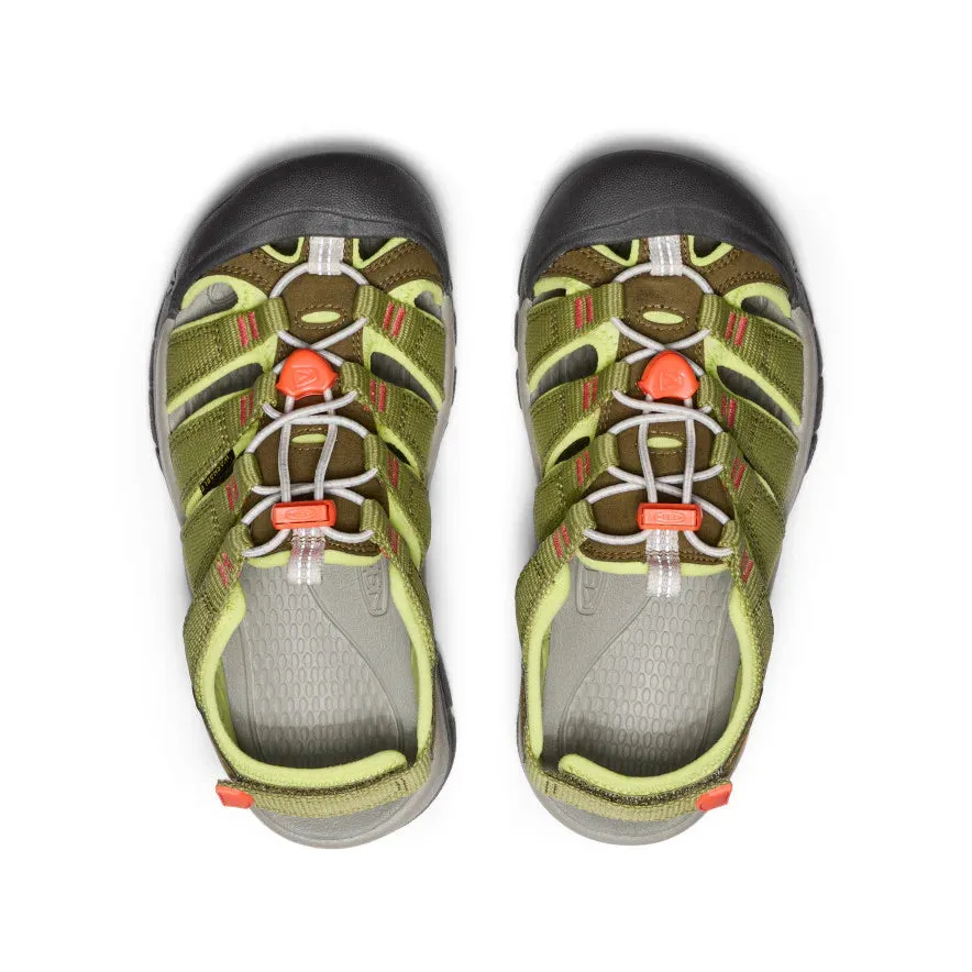 Keen Big Kids' (Sizes 1-7) Newport Boundless Youth Sandal - Dark Olive/Scarlet Ibis