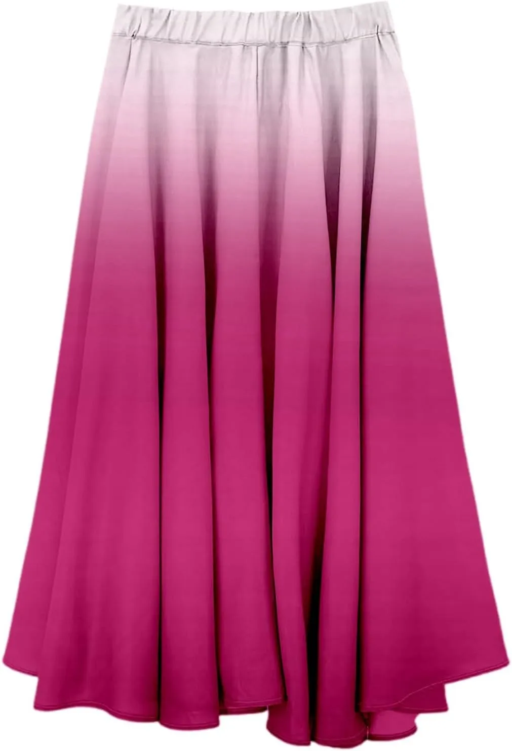 Linen Skirts for Women,Boho Maxi Skirts,Elastic Waist Long Skirt Double Layer Bohemian Beach A-Line Dress
