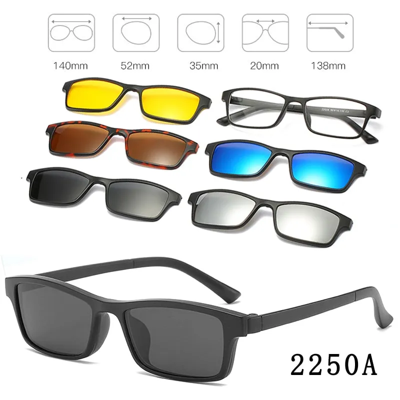 【LM297】6 In 1 Magnetic Optical Polarized Sunglasses