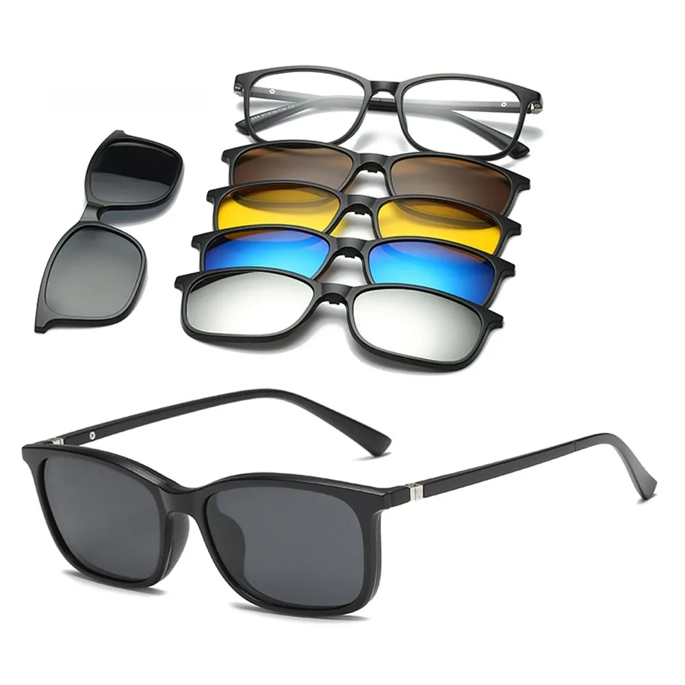 【LM297】6 In 1 Magnetic Optical Polarized Sunglasses