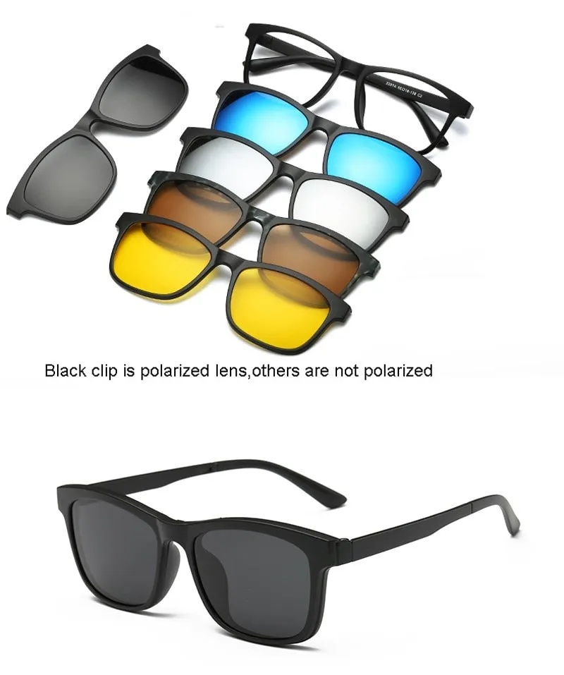 【LM297】6 In 1 Magnetic Optical Polarized Sunglasses