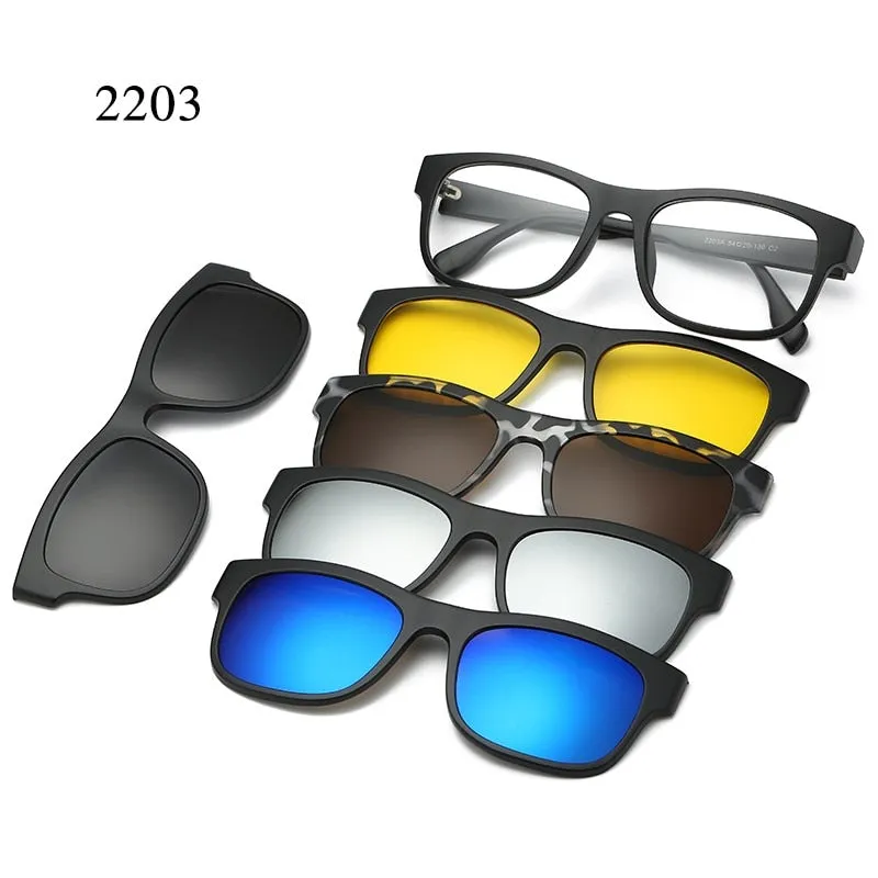 【LM297】6 In 1 Magnetic Optical Polarized Sunglasses