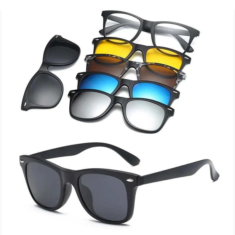 【LM297】6 In 1 Magnetic Optical Polarized Sunglasses