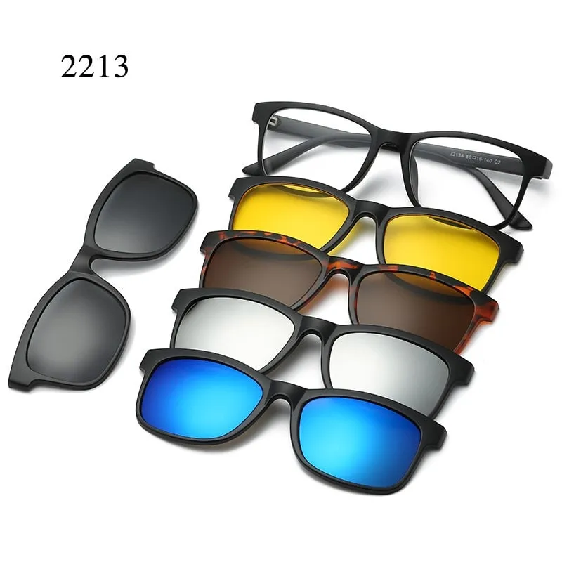 【LM297】6 In 1 Magnetic Optical Polarized Sunglasses
