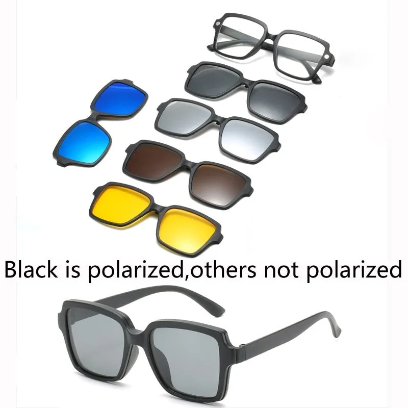 【LM297】6 In 1 Magnetic Optical Polarized Sunglasses