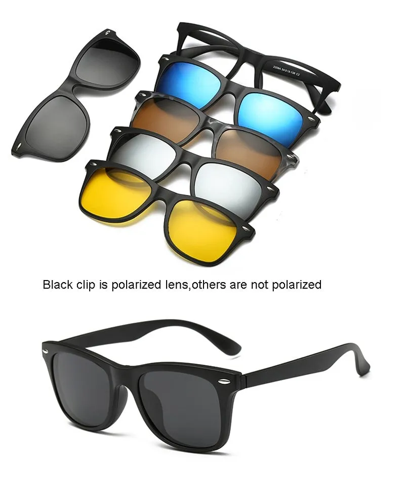 【LM297】6 In 1 Magnetic Optical Polarized Sunglasses