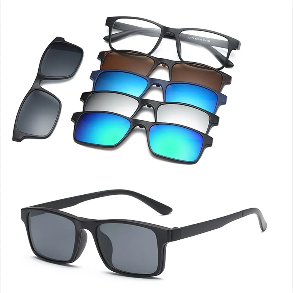 【LM297】6 In 1 Magnetic Optical Polarized Sunglasses
