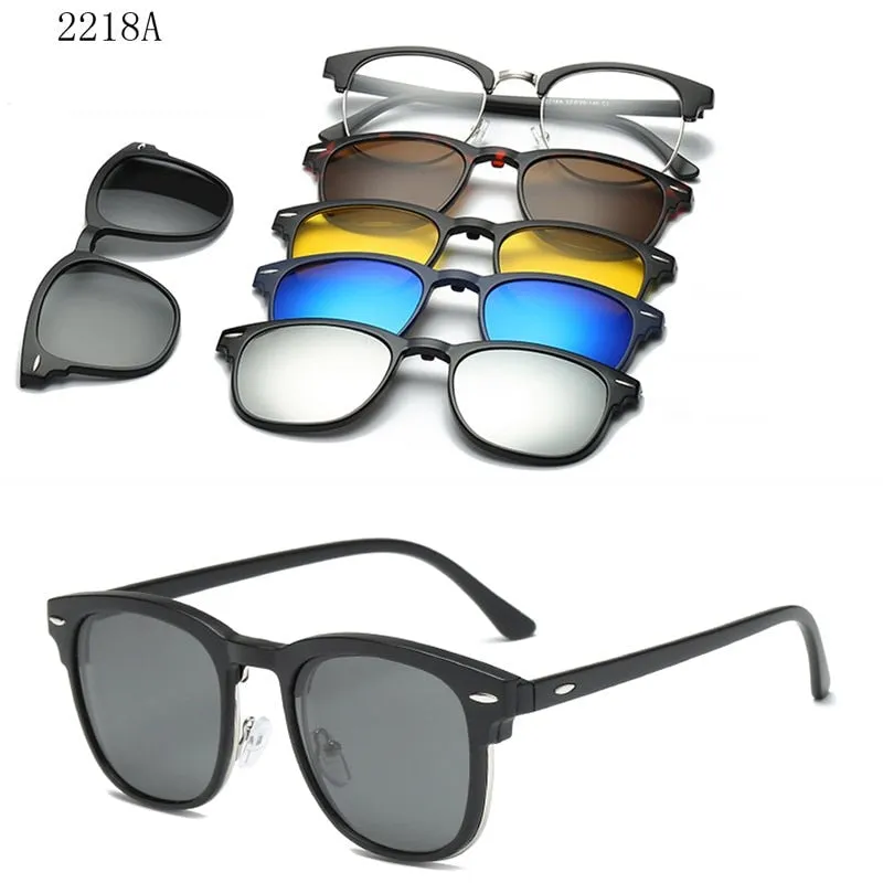 【LM297】6 In 1 Magnetic Optical Polarized Sunglasses