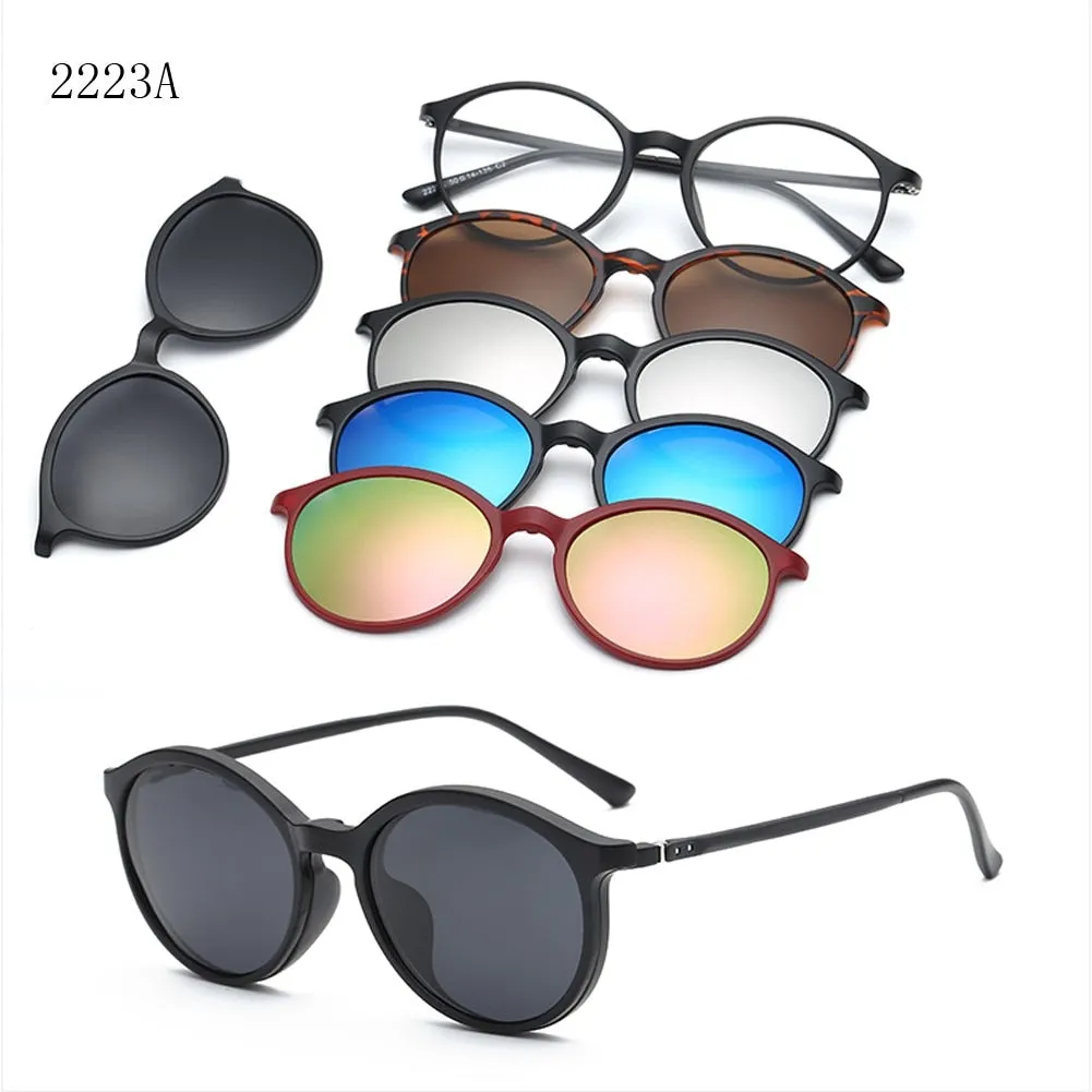 【LM297】6 In 1 Magnetic Optical Polarized Sunglasses
