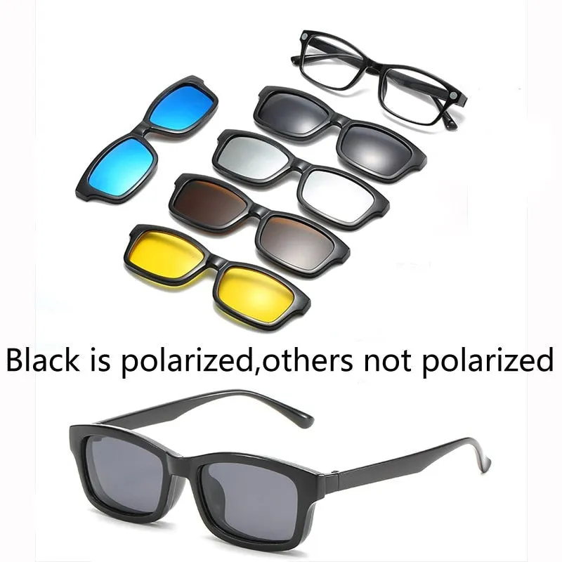 【LM297】6 In 1 Magnetic Optical Polarized Sunglasses