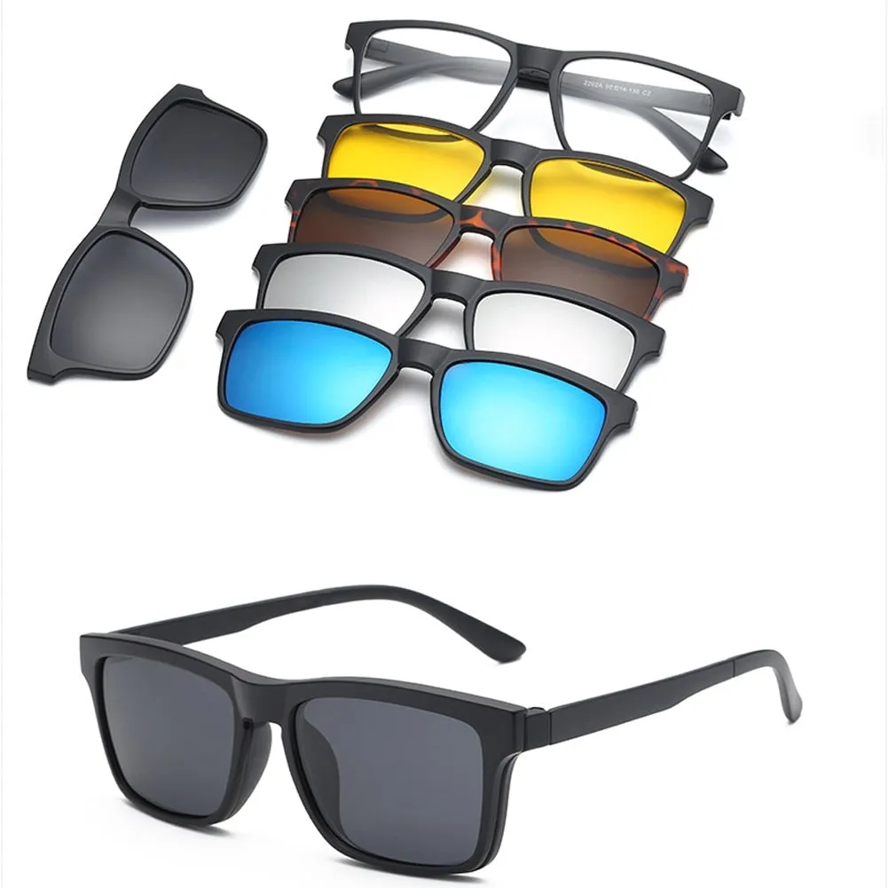 【LM297】6 In 1 Magnetic Optical Polarized Sunglasses