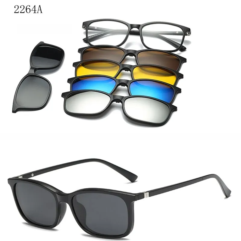 【LM297】6 In 1 Magnetic Optical Polarized Sunglasses