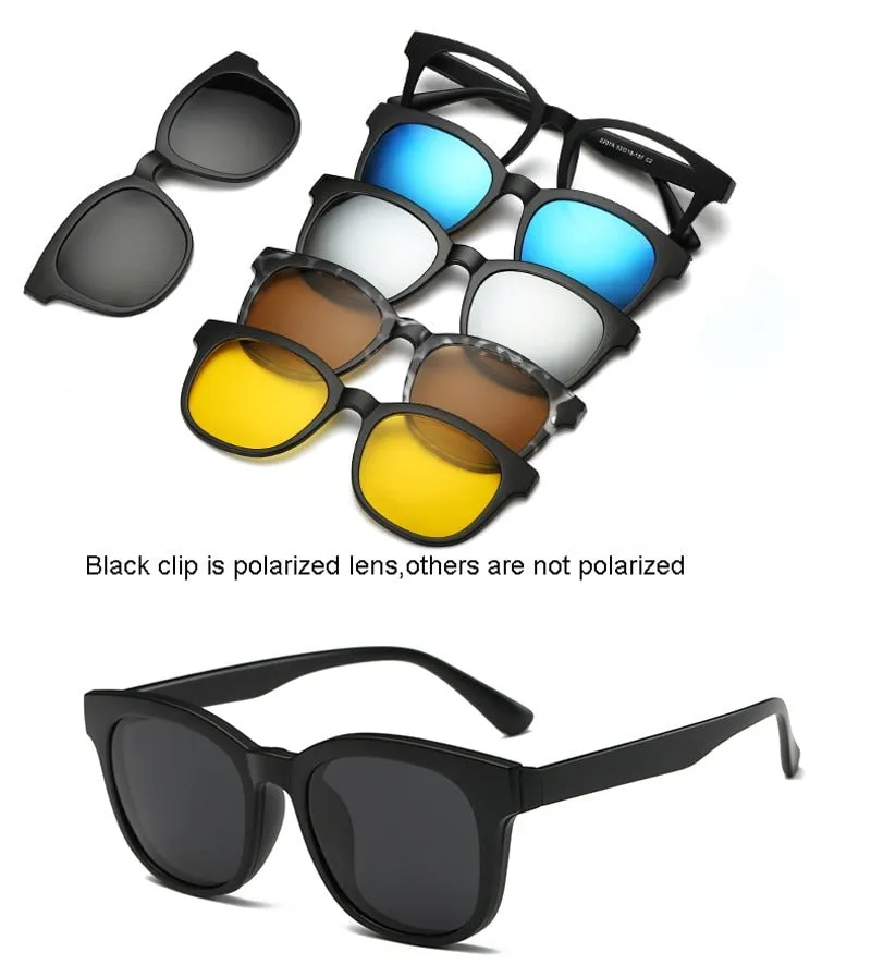【LM297】6 In 1 Magnetic Optical Polarized Sunglasses