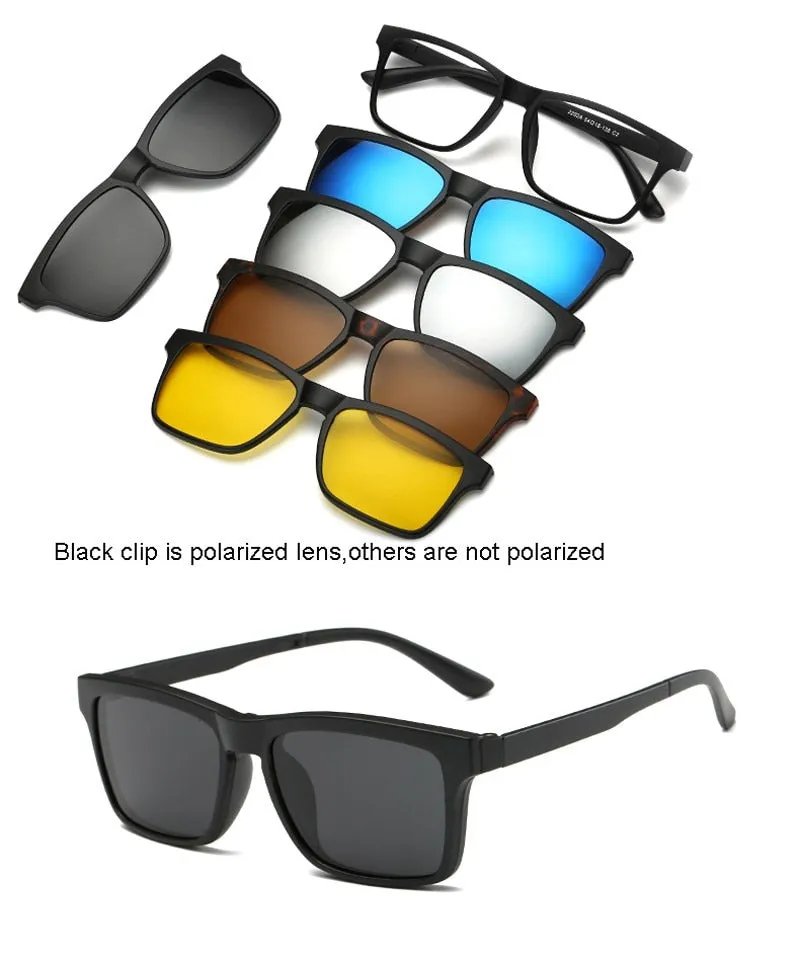 【LM297】6 In 1 Magnetic Optical Polarized Sunglasses