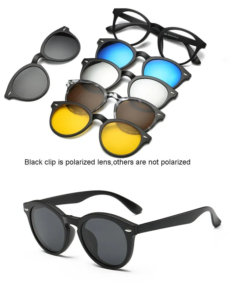 【LM297】6 In 1 Magnetic Optical Polarized Sunglasses