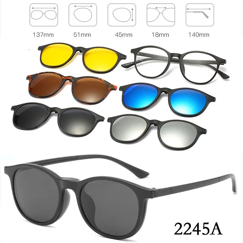 【LM297】6 In 1 Magnetic Optical Polarized Sunglasses