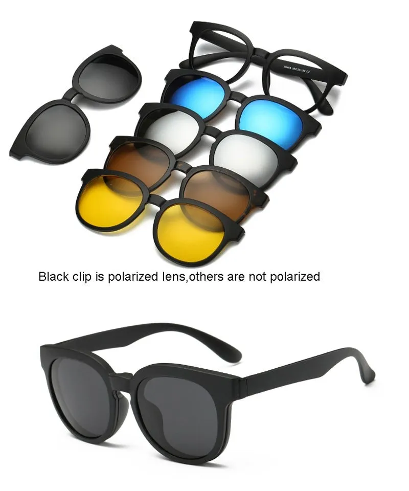 【LM297】6 In 1 Magnetic Optical Polarized Sunglasses