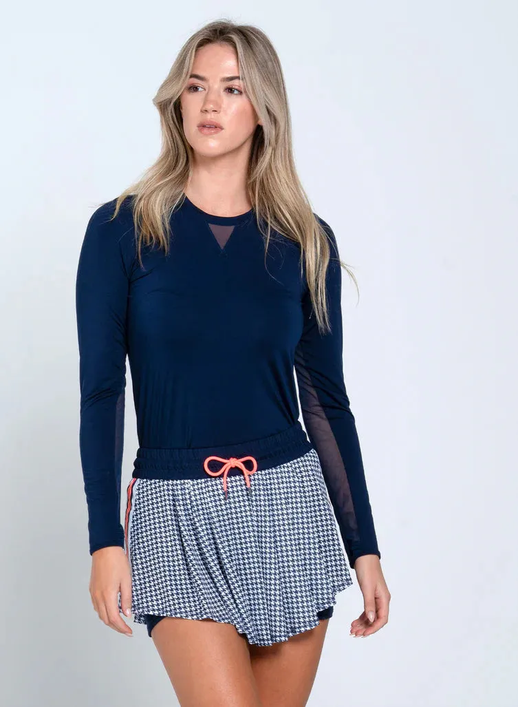 Lucky in Love High-waist Houndstooth Skort