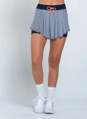 Lucky in Love High-waist Houndstooth Skort