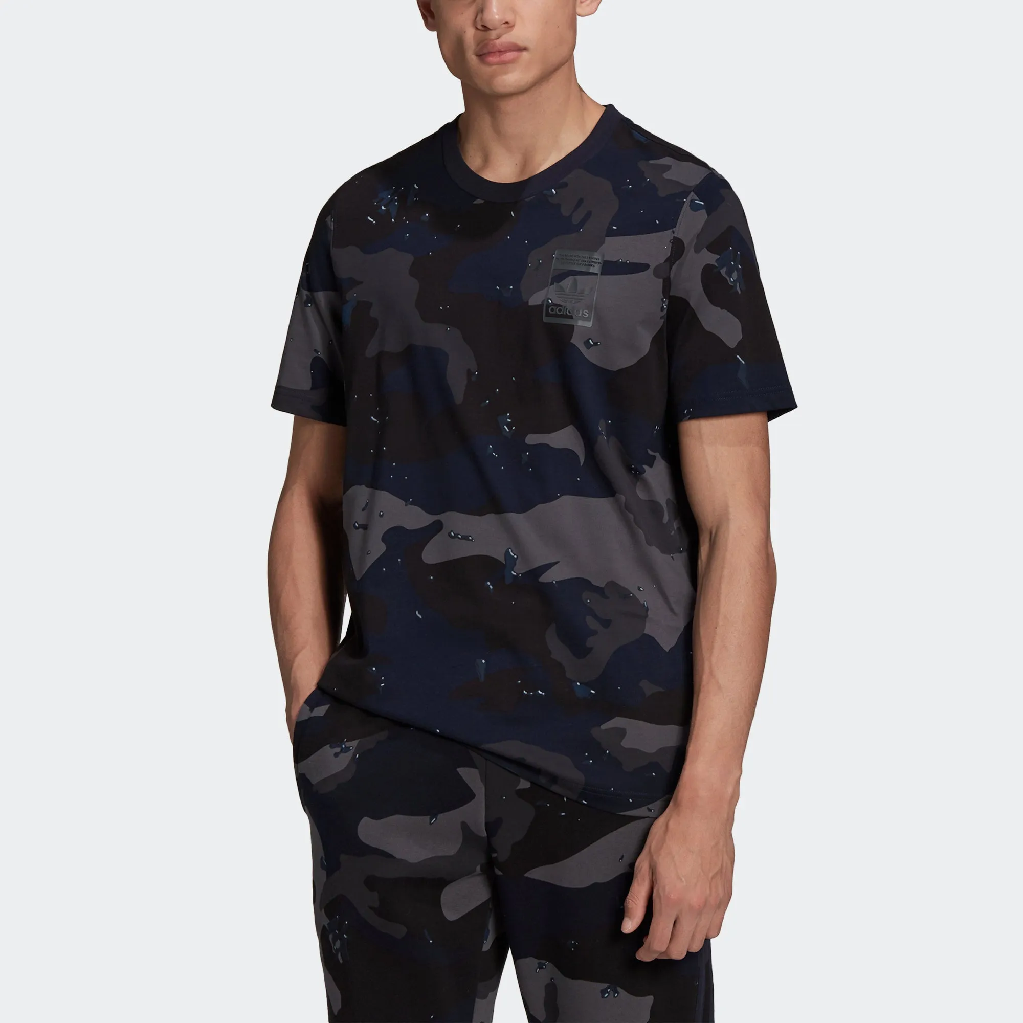Men’s adidas Originals Graphics Camo Allover Print Tee Night Navy