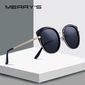 MERRY'S DESIGN Women Fashion Cat Eye Polarized Sunglasses Metal Temple 100% UV Protection