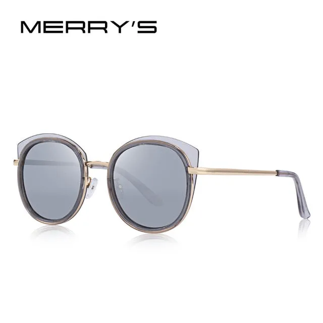 MERRY'S DESIGN Women Fashion Cat Eye Polarized Sunglasses Metal Temple 100% UV Protection