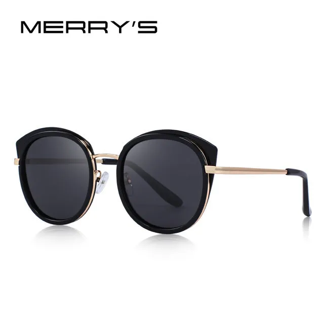 MERRY'S DESIGN Women Fashion Cat Eye Polarized Sunglasses Metal Temple 100% UV Protection