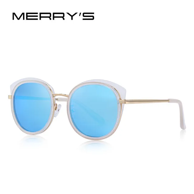 MERRY'S DESIGN Women Fashion Cat Eye Polarized Sunglasses Metal Temple 100% UV Protection