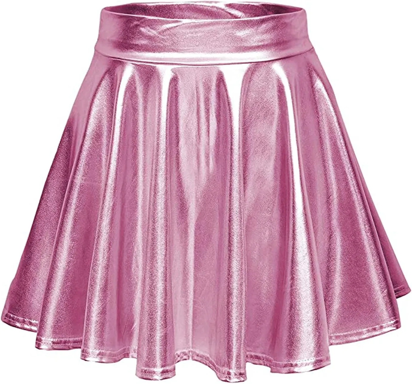 Mini Plaid Skirts for Women Sexy A-Line Shiny Mini Fashion Casual Flared Women's Pleated Skirt Skirt Womens