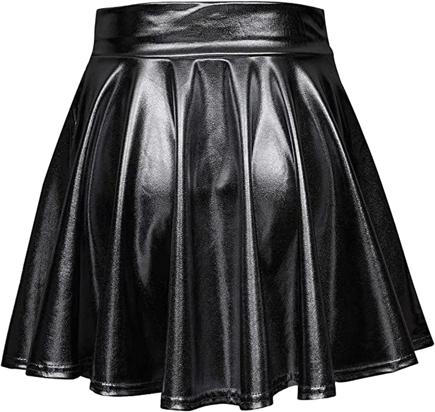 Mini Plaid Skirts for Women Sexy A-Line Shiny Mini Fashion Casual Flared Women's Pleated Skirt Skirt Womens