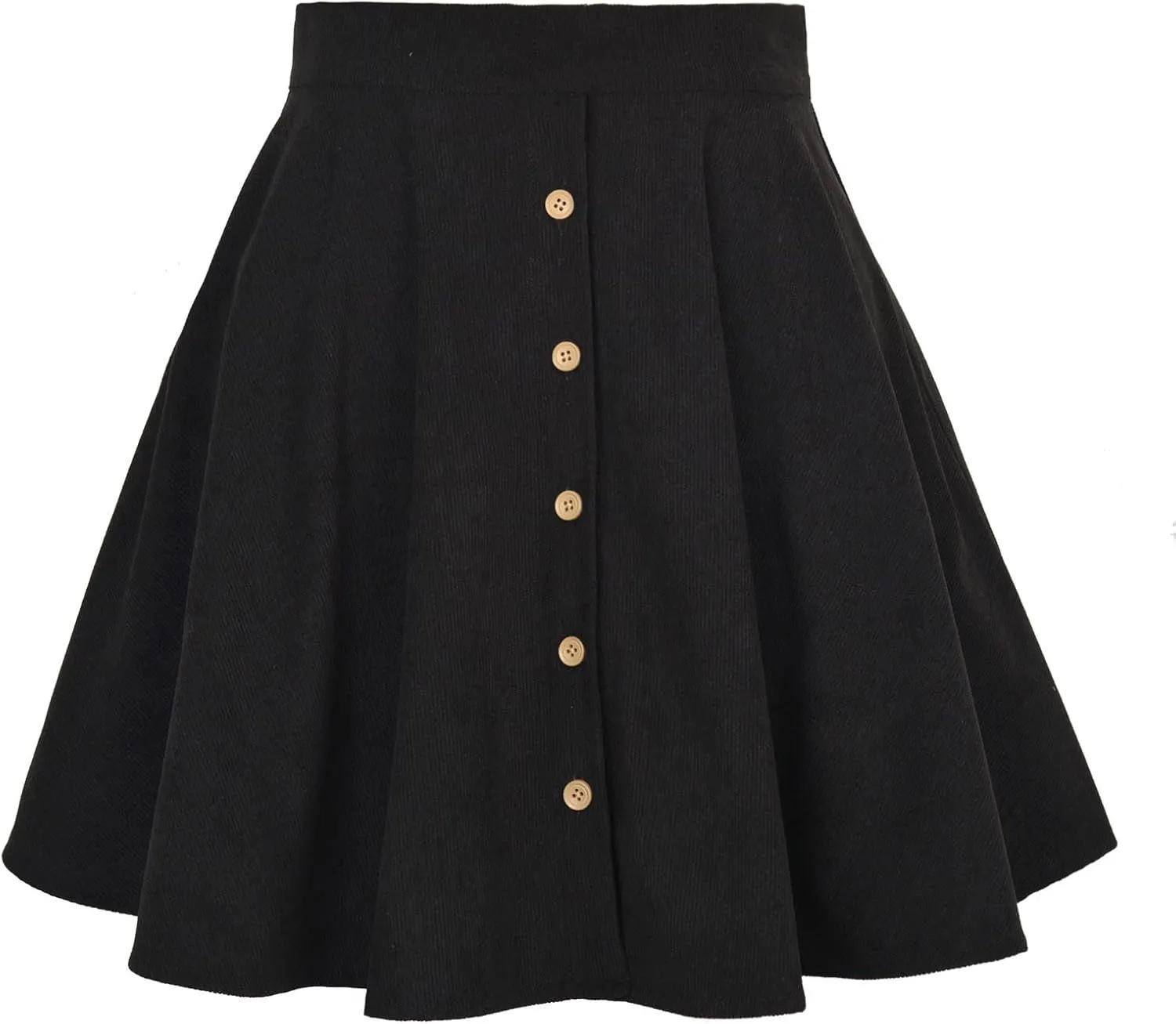 Mini Skirts for Women Summer Spring Corduroy Pleated Ruffle Short Skirt Sweet Single Button High Waist Skirt Dress