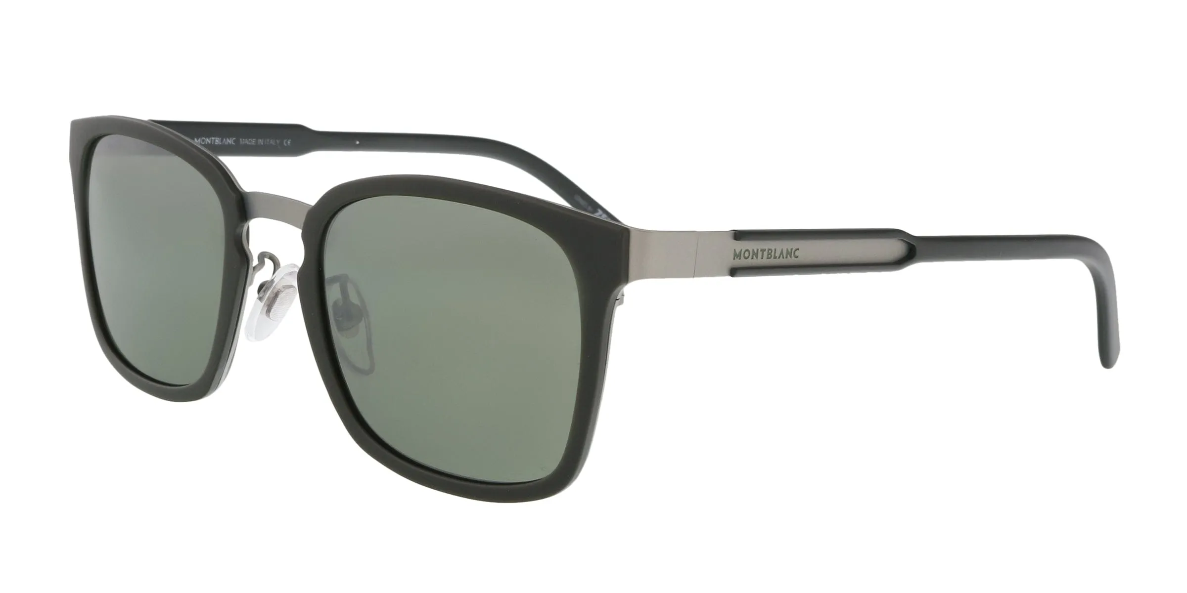 Montblanc MB591S-F 97Q Dark Olive Rectangular Sunglasses