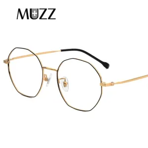 Muzz Unisex Full Rim Irregular Polygon Titanium Frame Eyeglasses 95107