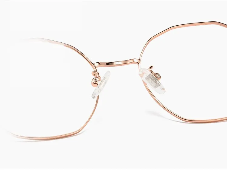 Muzz Unisex Full Rim Irregular Polygon Titanium Frame Eyeglasses 95107