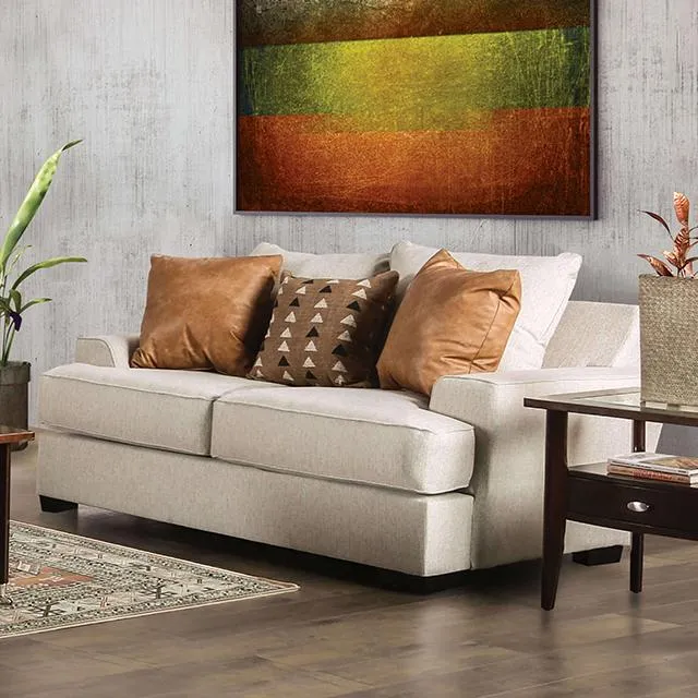 NEW MEADOWS Loveseat, Sand/Caramel