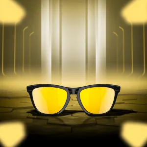 Oakley Frogskins Hybrid Matte Black Prizm 24 K Polar Sunglass