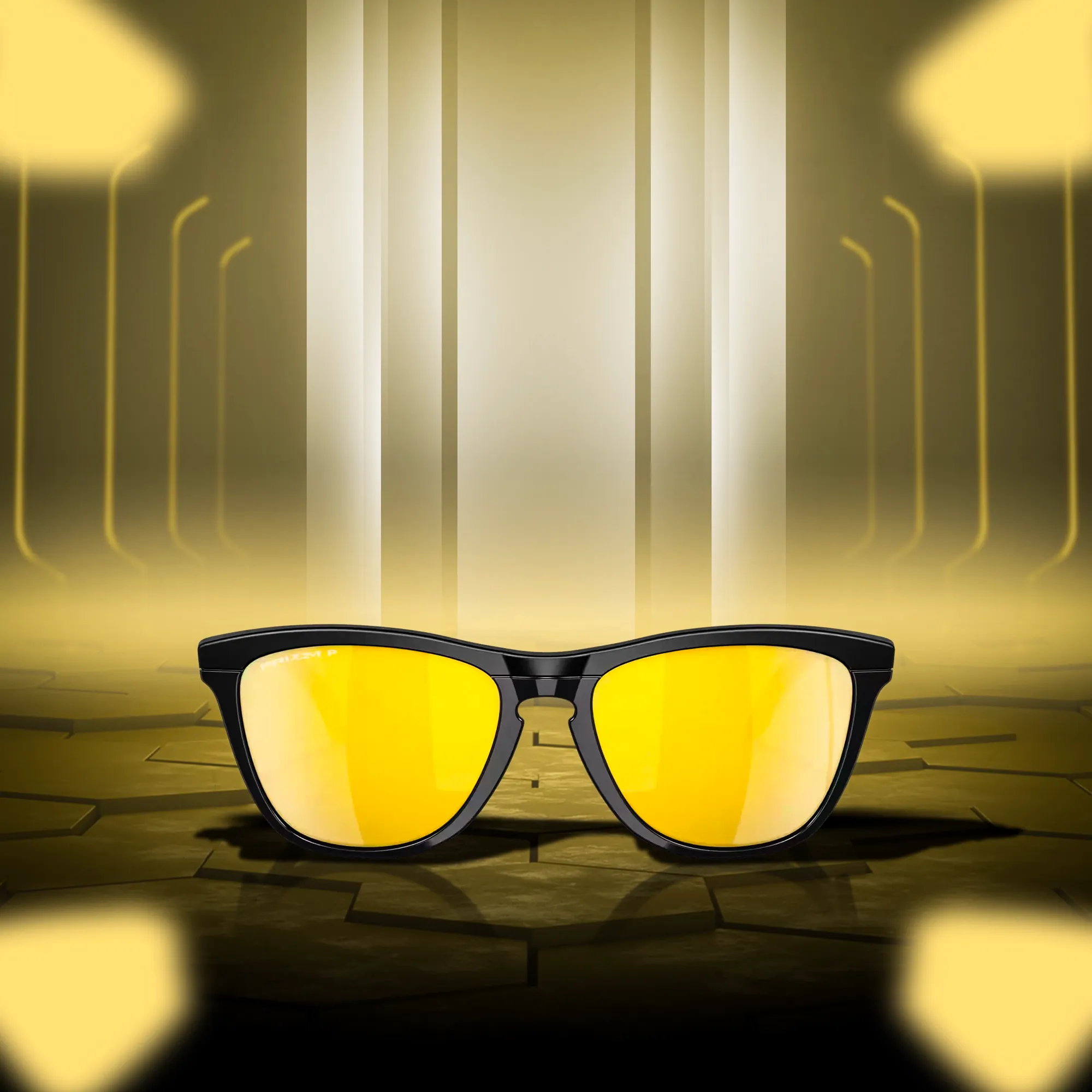Oakley Frogskins Hybrid Matte Black Prizm 24 K Polar Sunglass