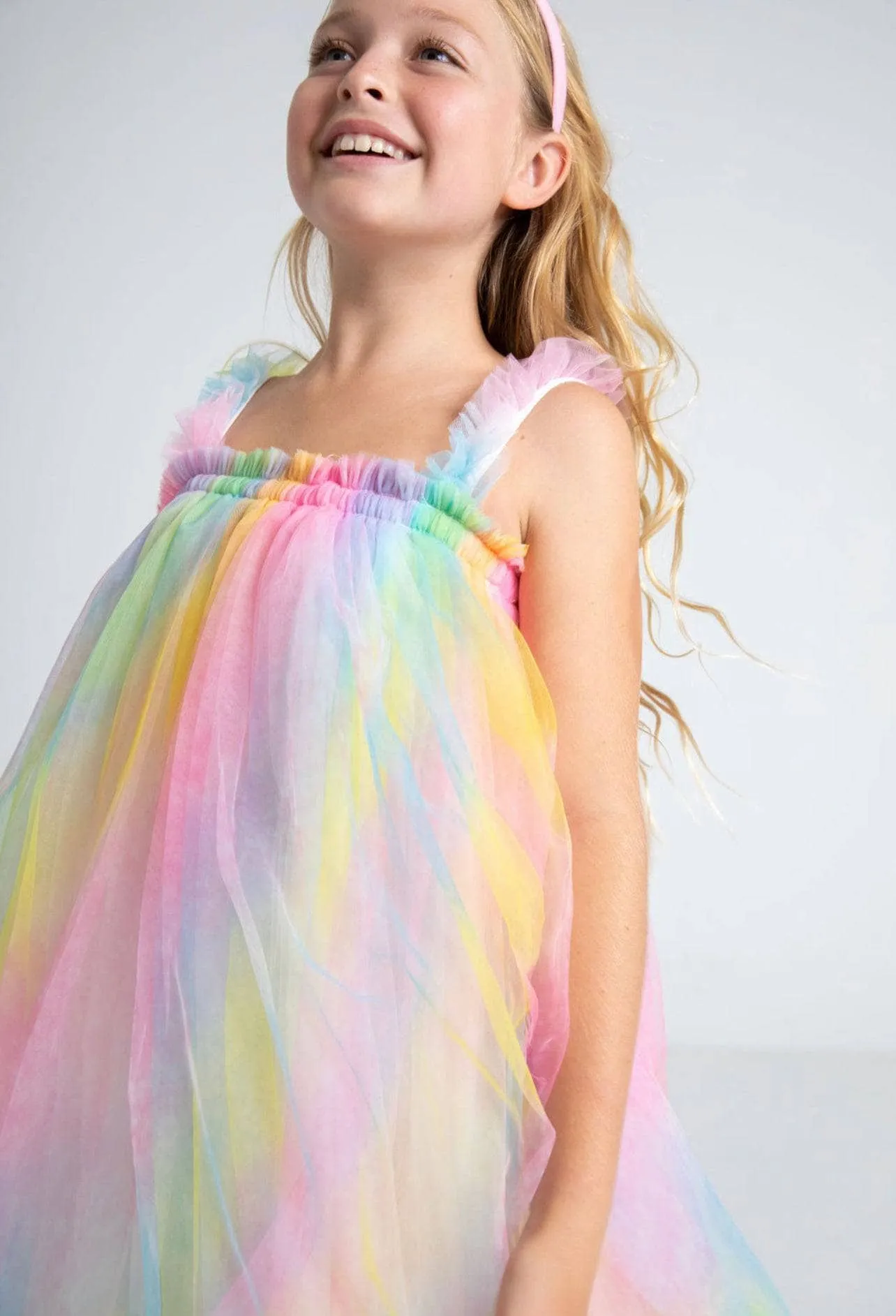 Ombre Rainbow Tulle Dress