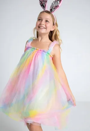 Ombre Rainbow Tulle Dress