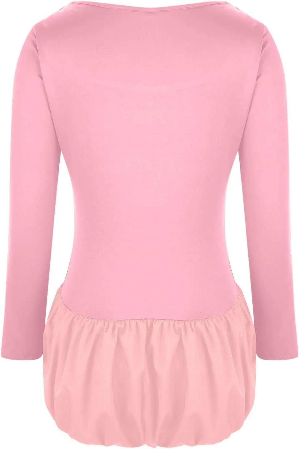 Oplxuo Women's Sexy Bubble Mini Dress Low Cut Square Neck Long Sleeve A-Line Ruffle Color Block Short Going Out Party Dresses